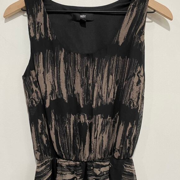 Mossimo Black & Beige Hi Low Hem Dress Size XS - Picture 2 of 7